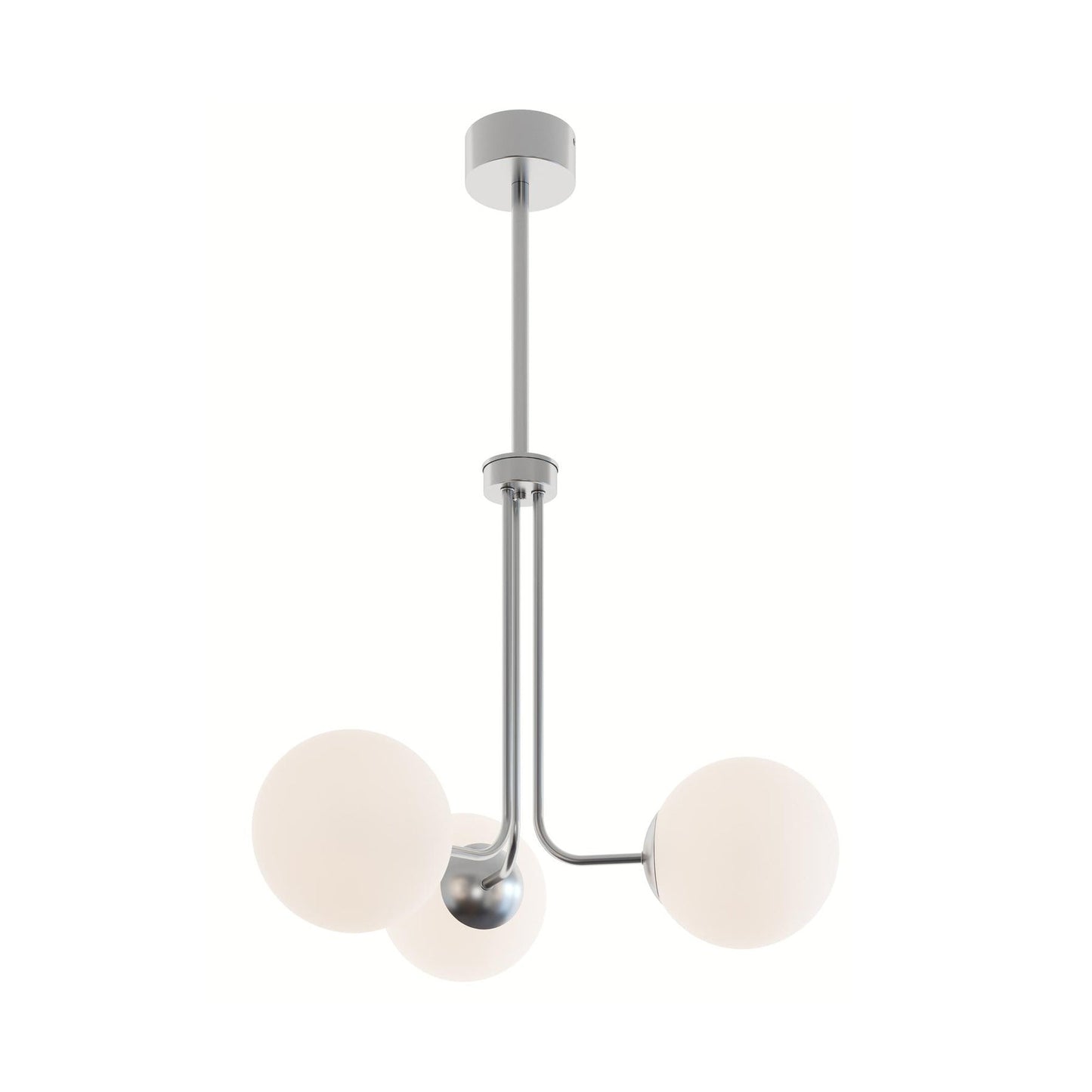 Metropolitan LED Pendant Light in Satin Nickel.