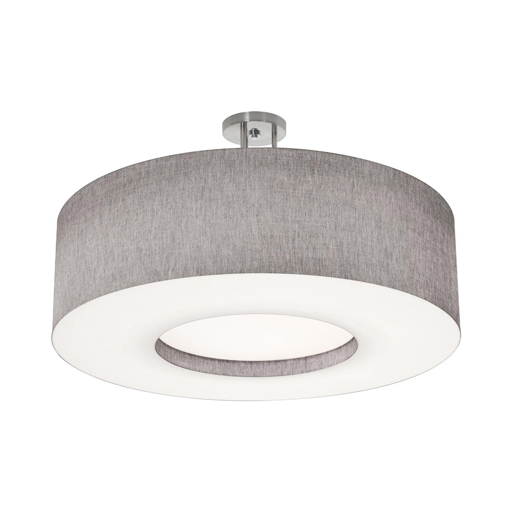 Montclair LED Semi Flush Mount Ceiling Light in Grey (30-Inch).
