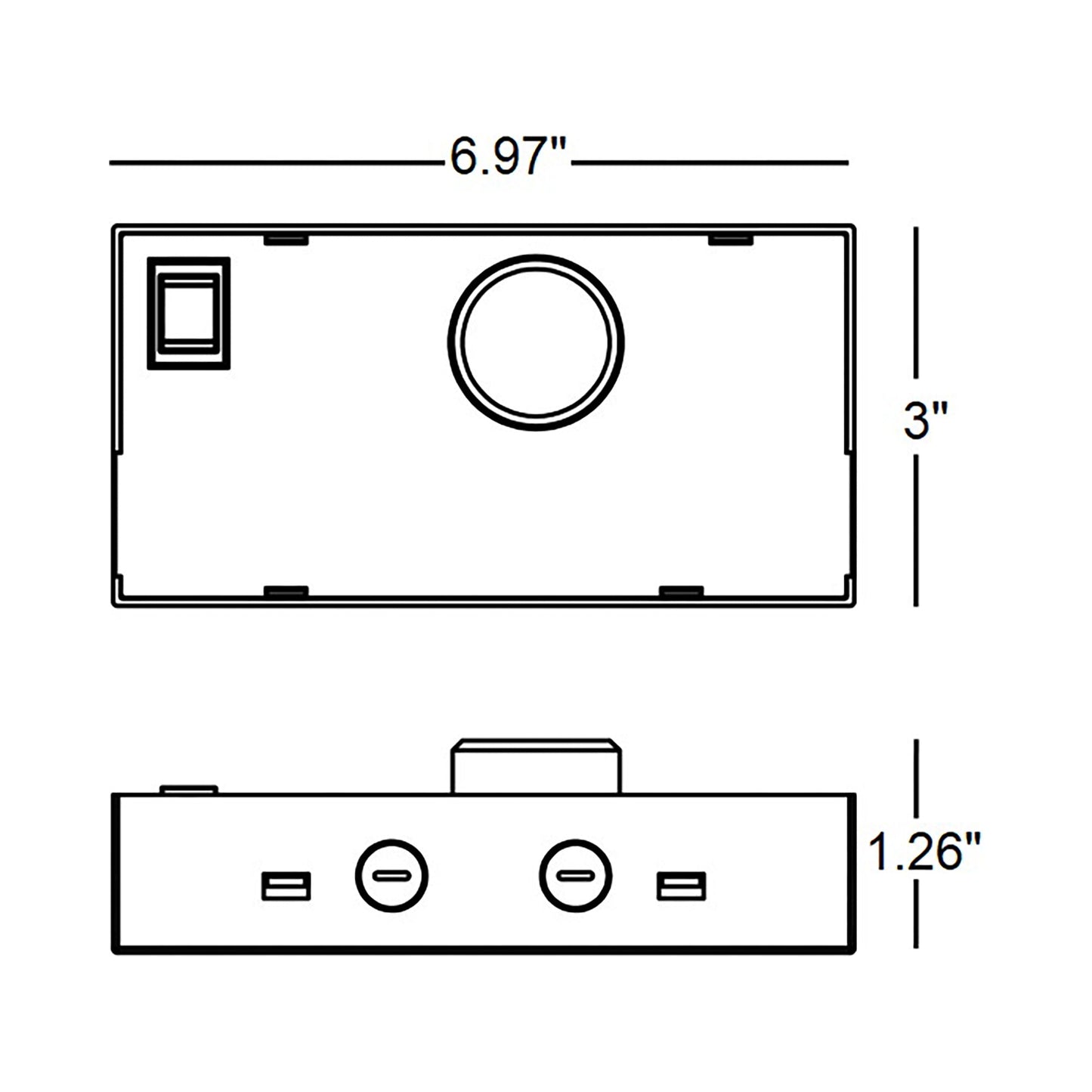 AFX Lighting Occupancy Sensor - line drawing.