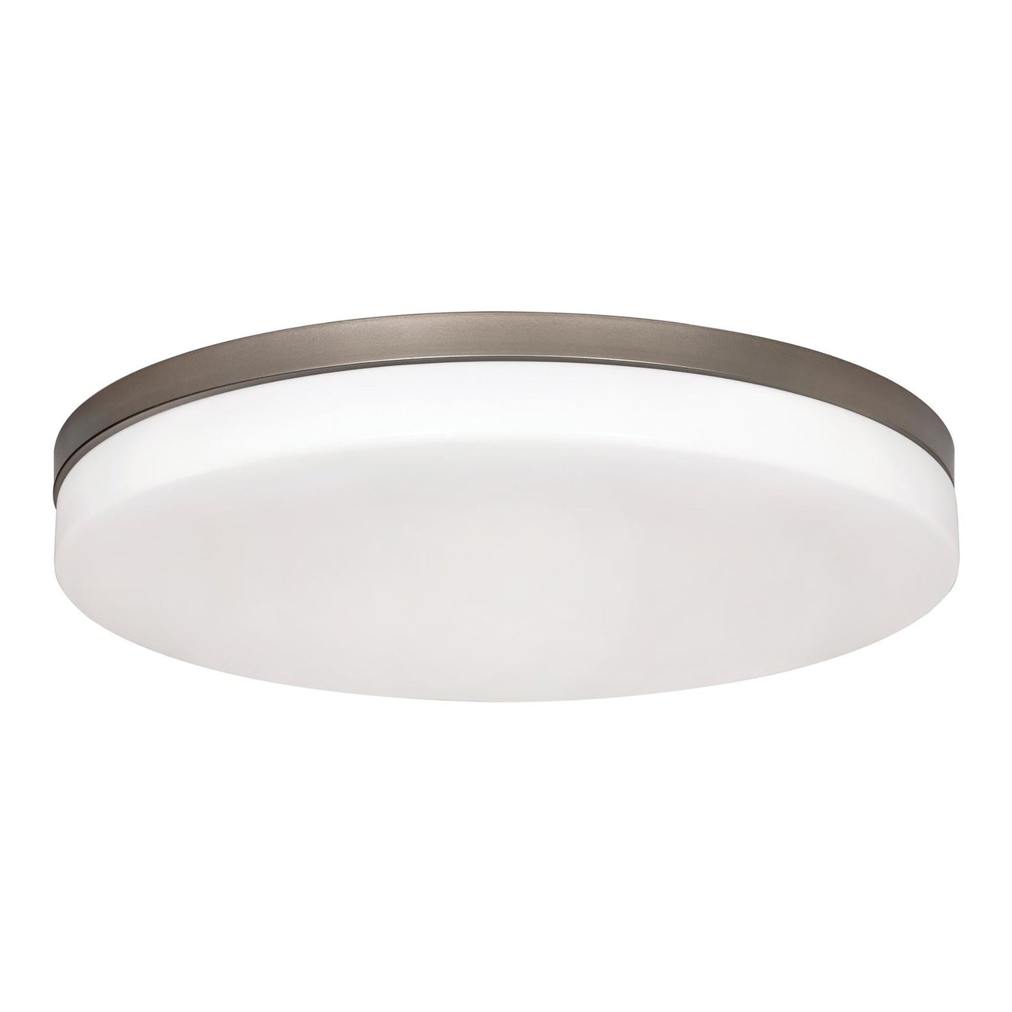 Oscar LED Flush Mount Ceiling Light in Satin Nickel (19-Inch).