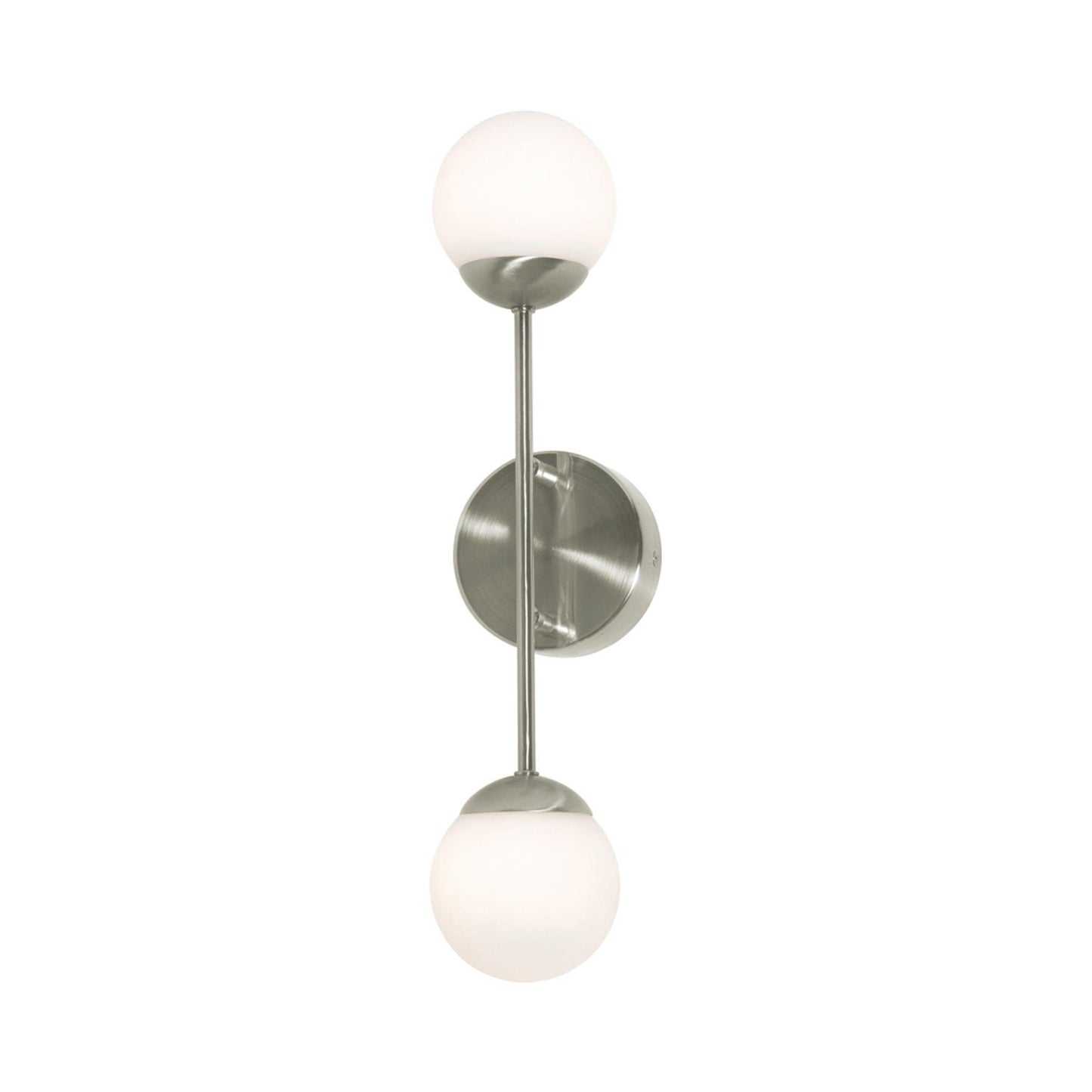 Pearl LED Wall Light in Satin Nickel.