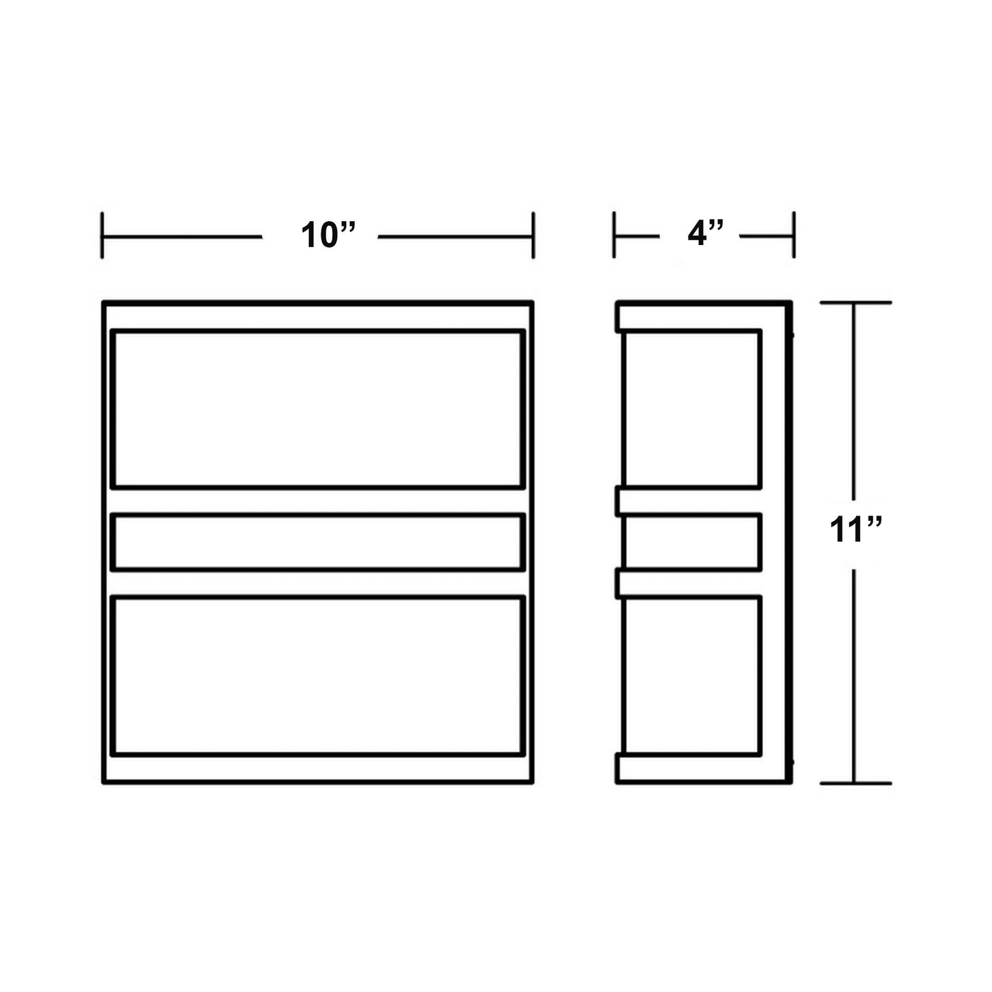 Plaza Wall Light - line drawing.