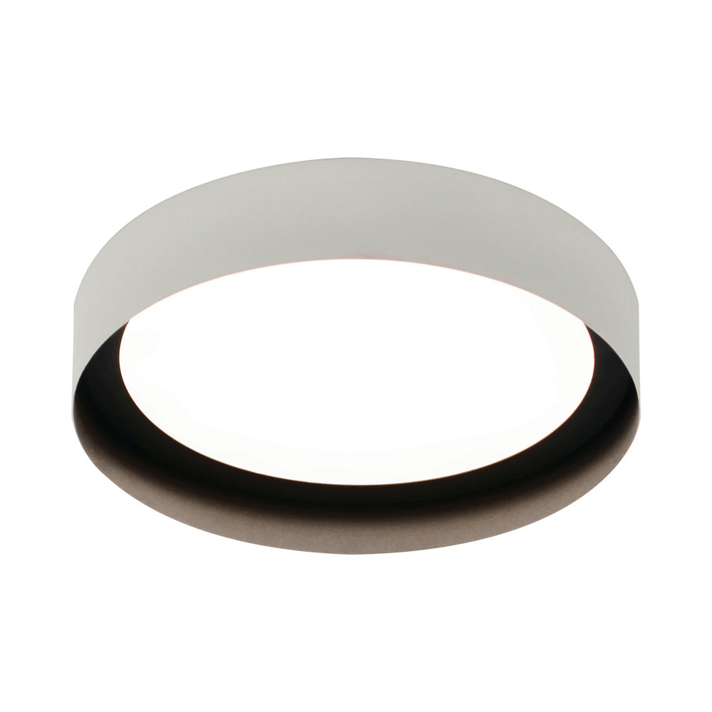 Reveal LED Flush Mount Ceiling Light in White/Black (16-Inch).
