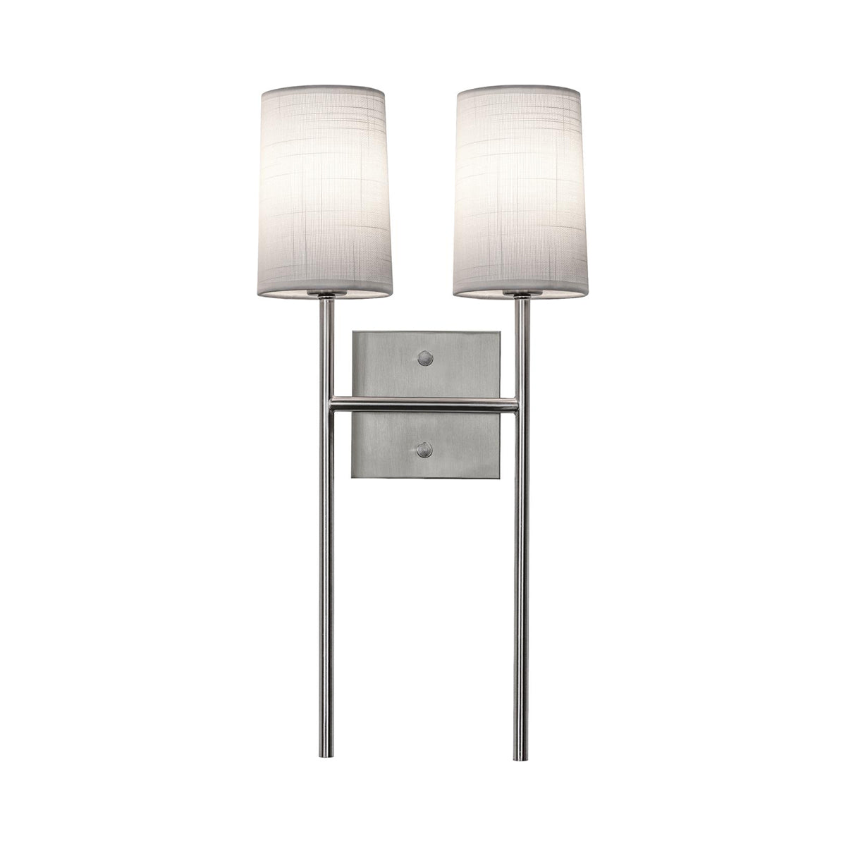 Rose Wall Light in Satin Nickel (2-Light).