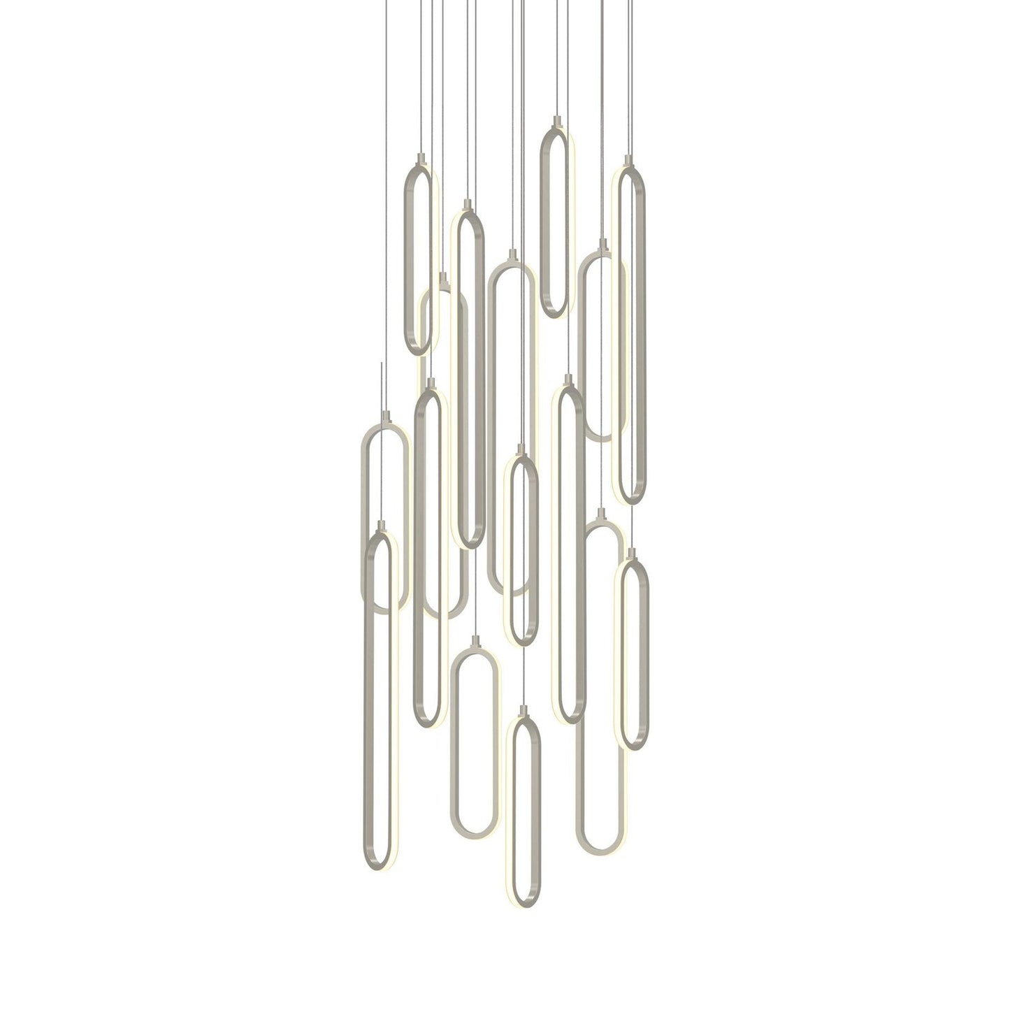 Sienna Round LED Pendant Light in Painted Nickel (24-Inch).