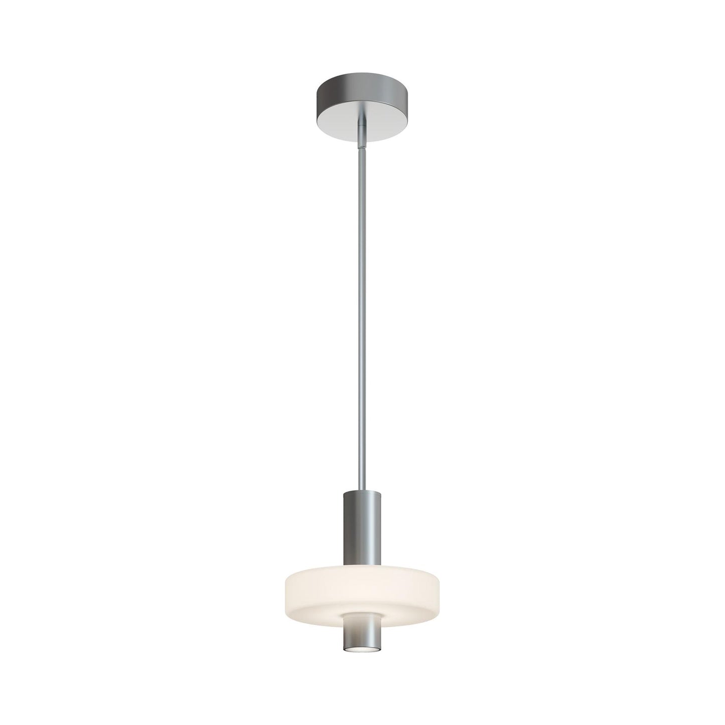 Sydney LED Pendant Light in Satin Nickel.