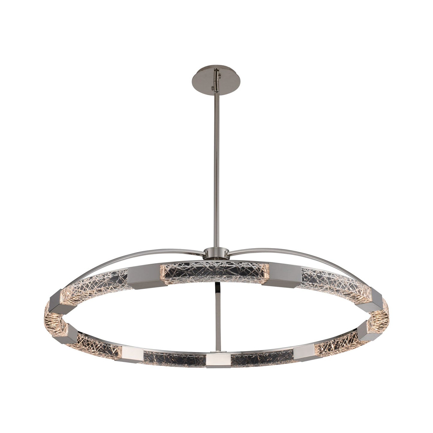Athena LED Pendant Light in Polished Nickel (Large).
