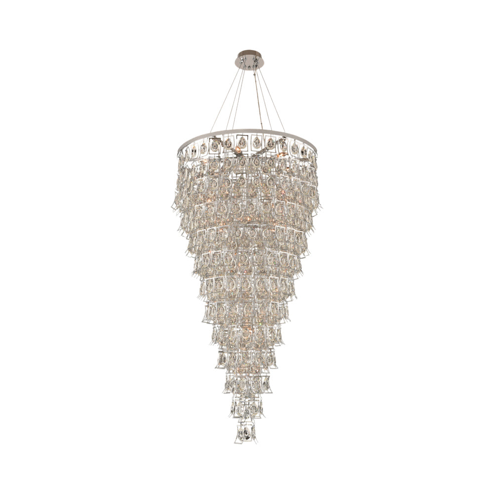 Carmella Foyer Chandelier in Chrome.