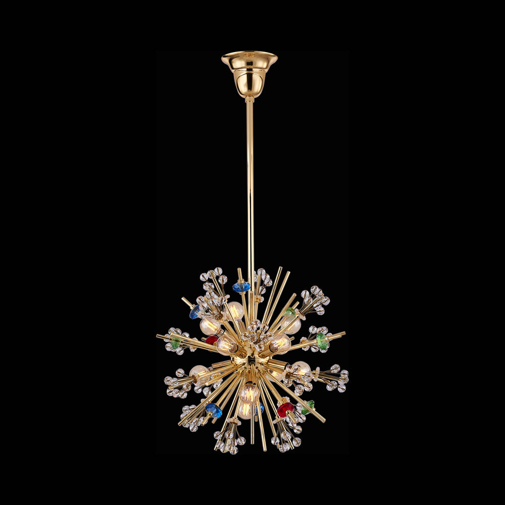 Constellation Colorata Pendant Light in Gold (19-Inch).