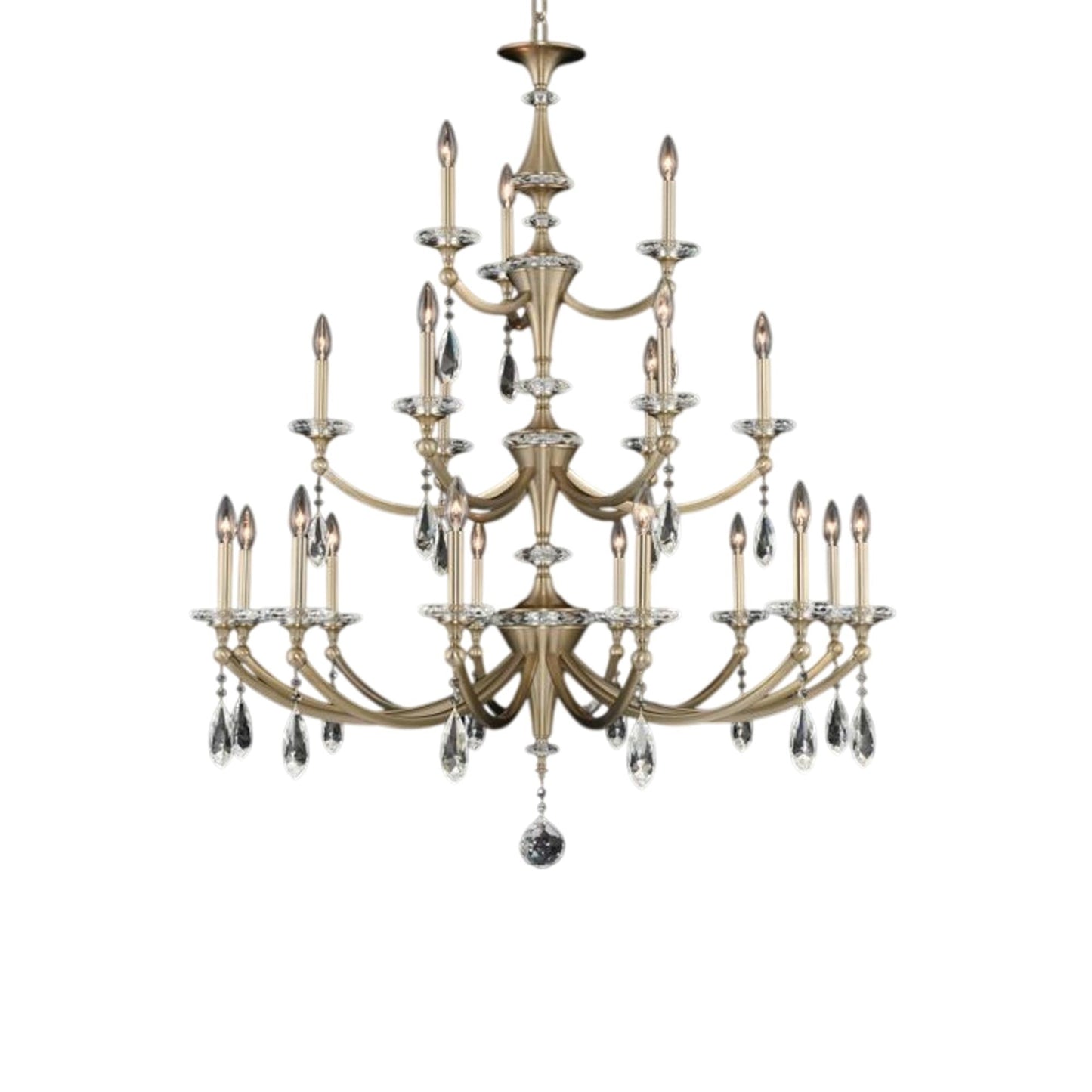 Floridia Chandelier in Matte Brushed Champagne Gold (21-Light).