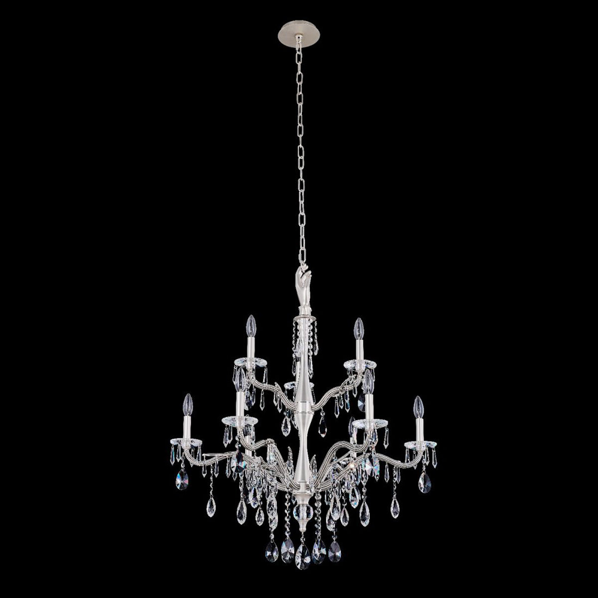 Venere Chandelier in Pewter (9-Light).