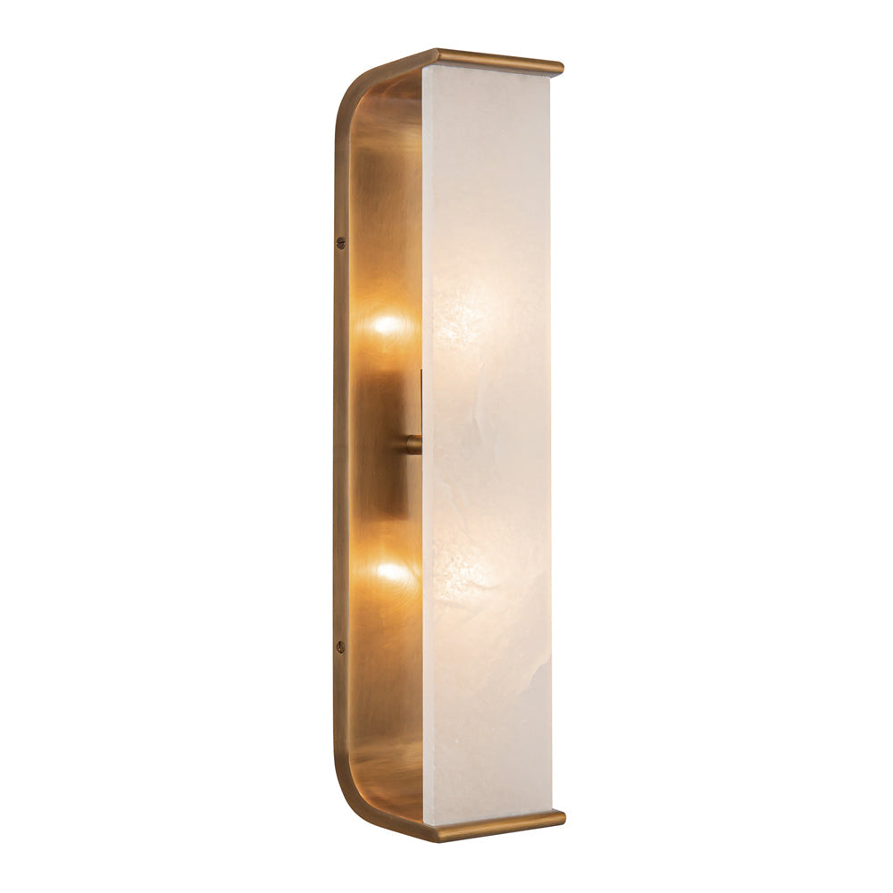 Abbott Wall Light in Vintage Brass (18.75-Inch).