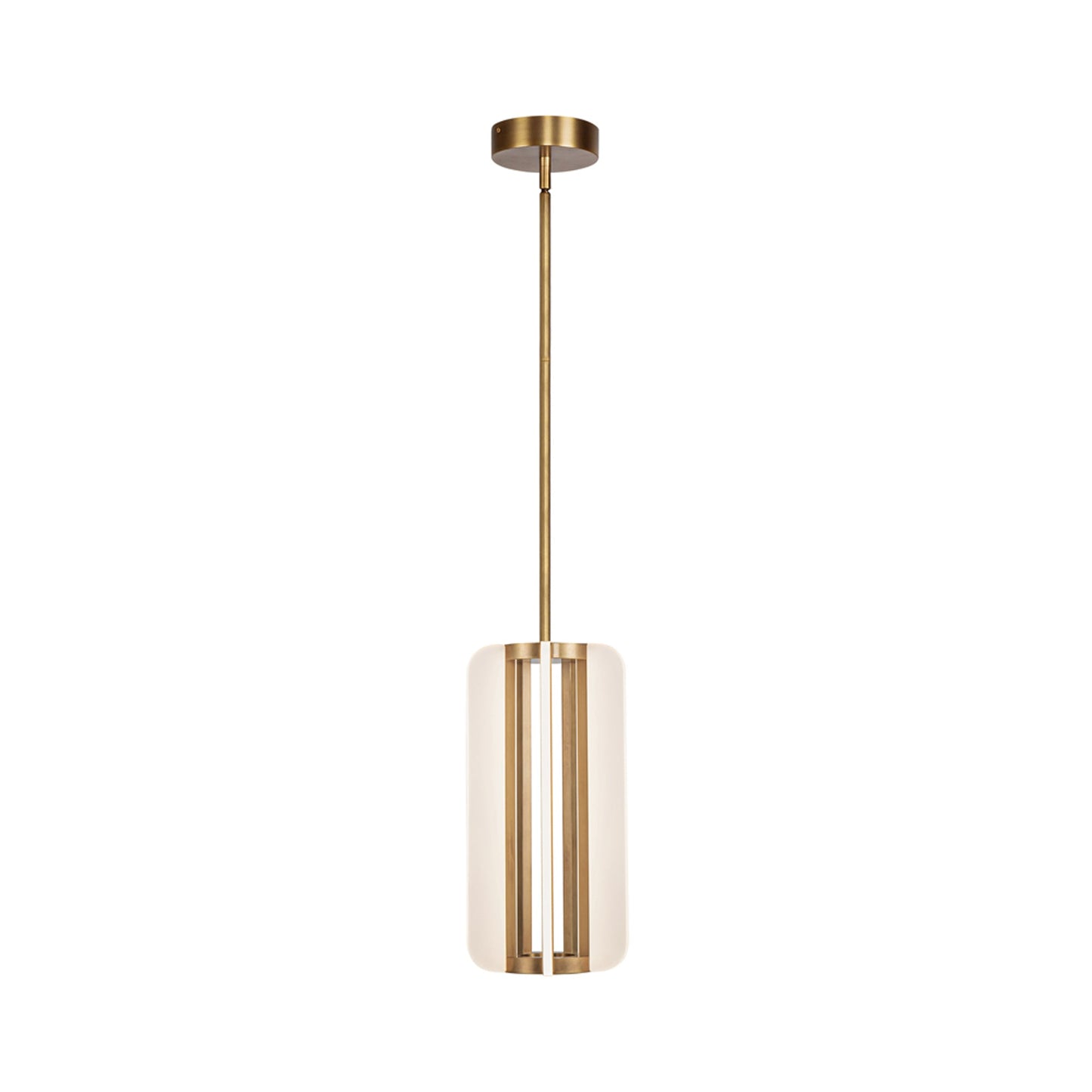 Anders LED Pendant Light in Vintage Brass.