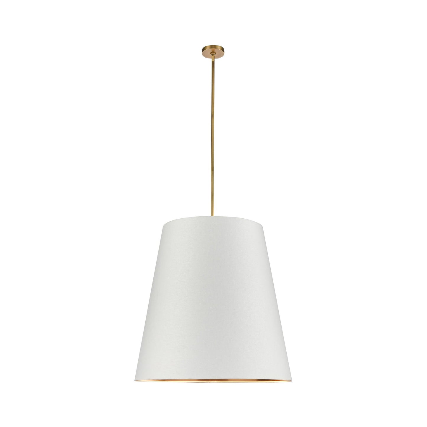 Calor Pendant Light in Vintage Brass/White (Large).