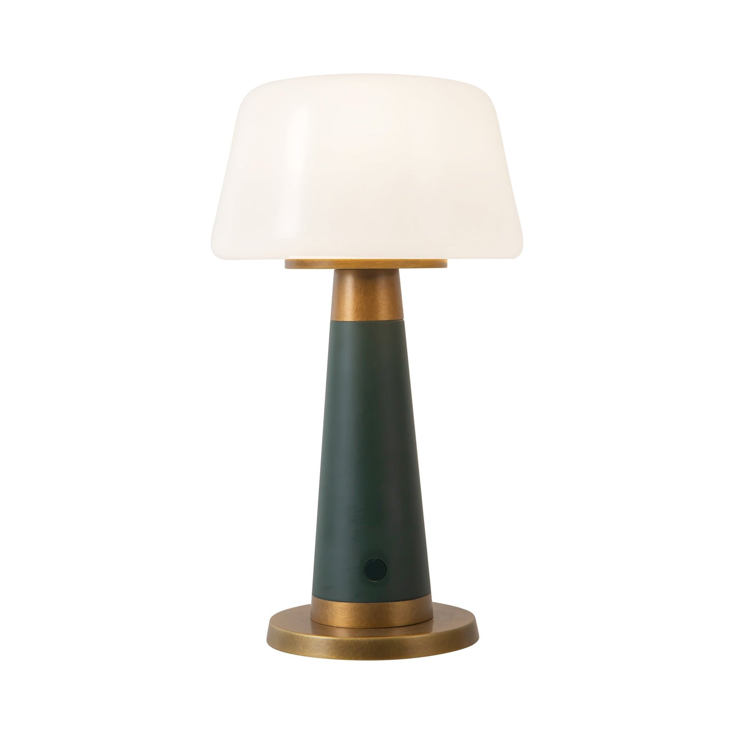 Clemence LED Table Lamp in Pine Green.