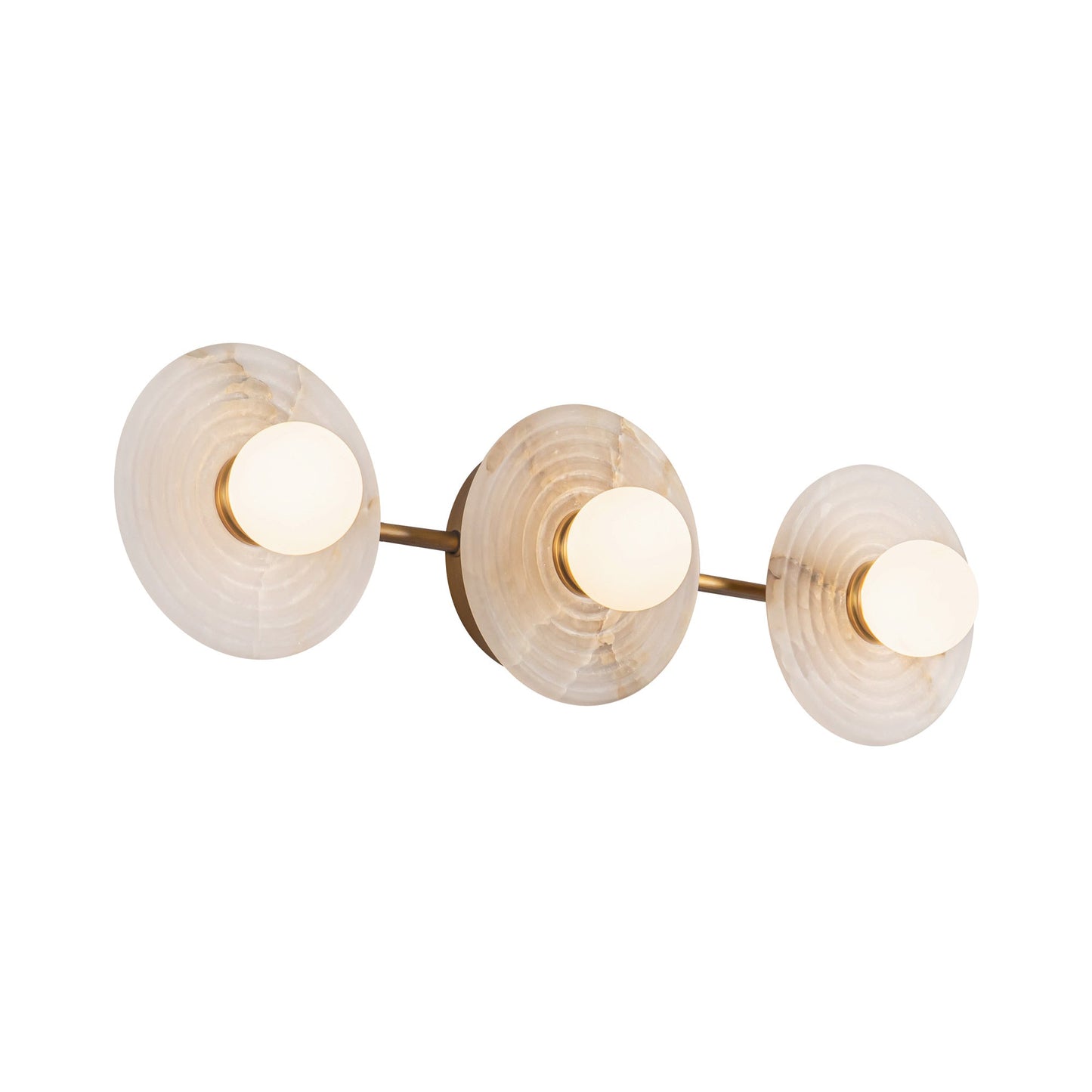 Dahlia LED Wall Light in Vintage Brass (3-Light).