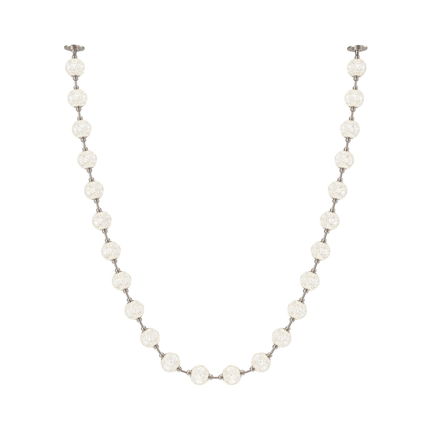 Marni LED Sphere Pendant Light in Polished Nickel/Remote Driver (24-Light).