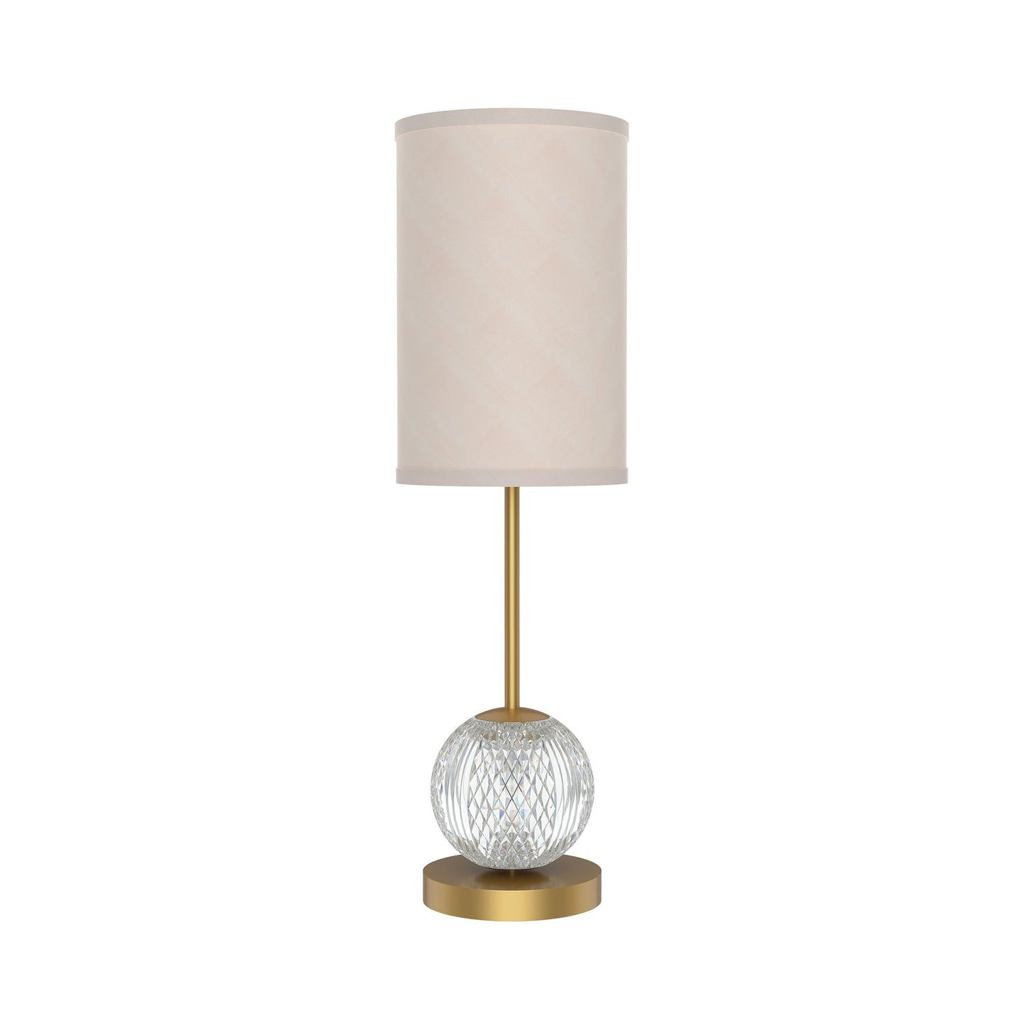 Marni LED Table Lamp in Natural Brass.