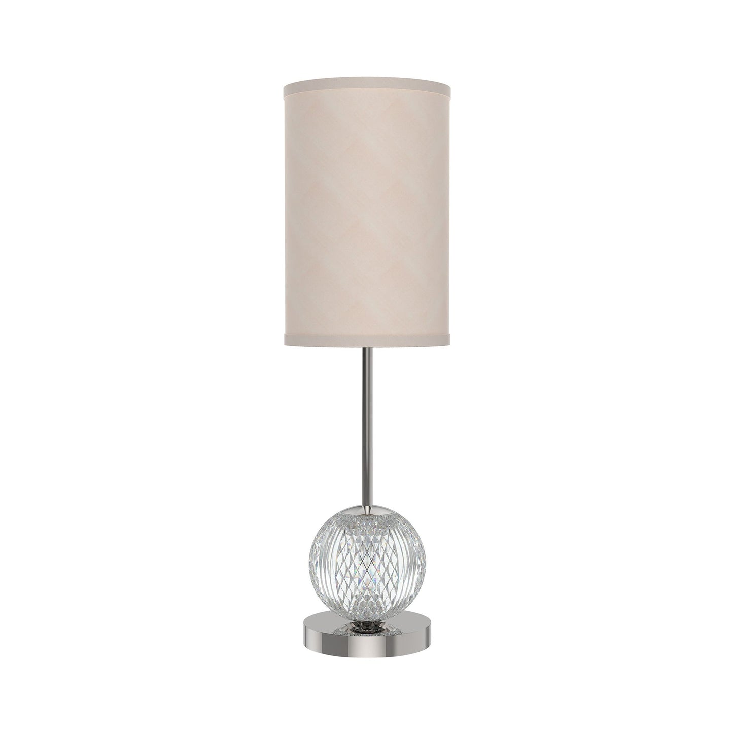 Marni LED Table Lamp in Polished Nickel.