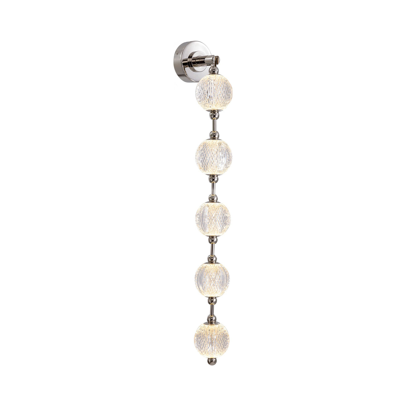 Marni WV32100 LED Bath Vanity Light in Polished Nickel (38.25-Inch).