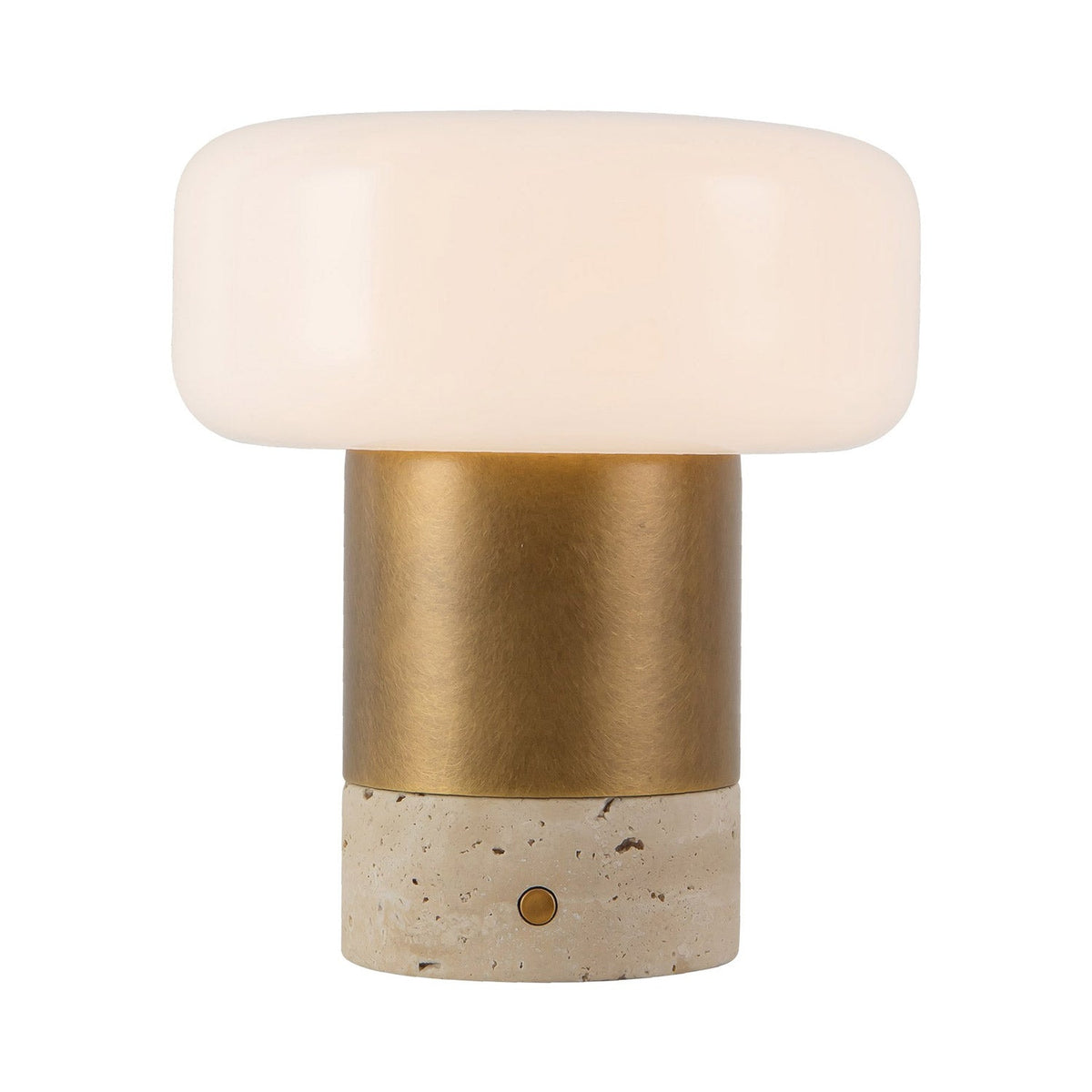 Niko LED Rechargeable Table Lamp in Vintage Brass.