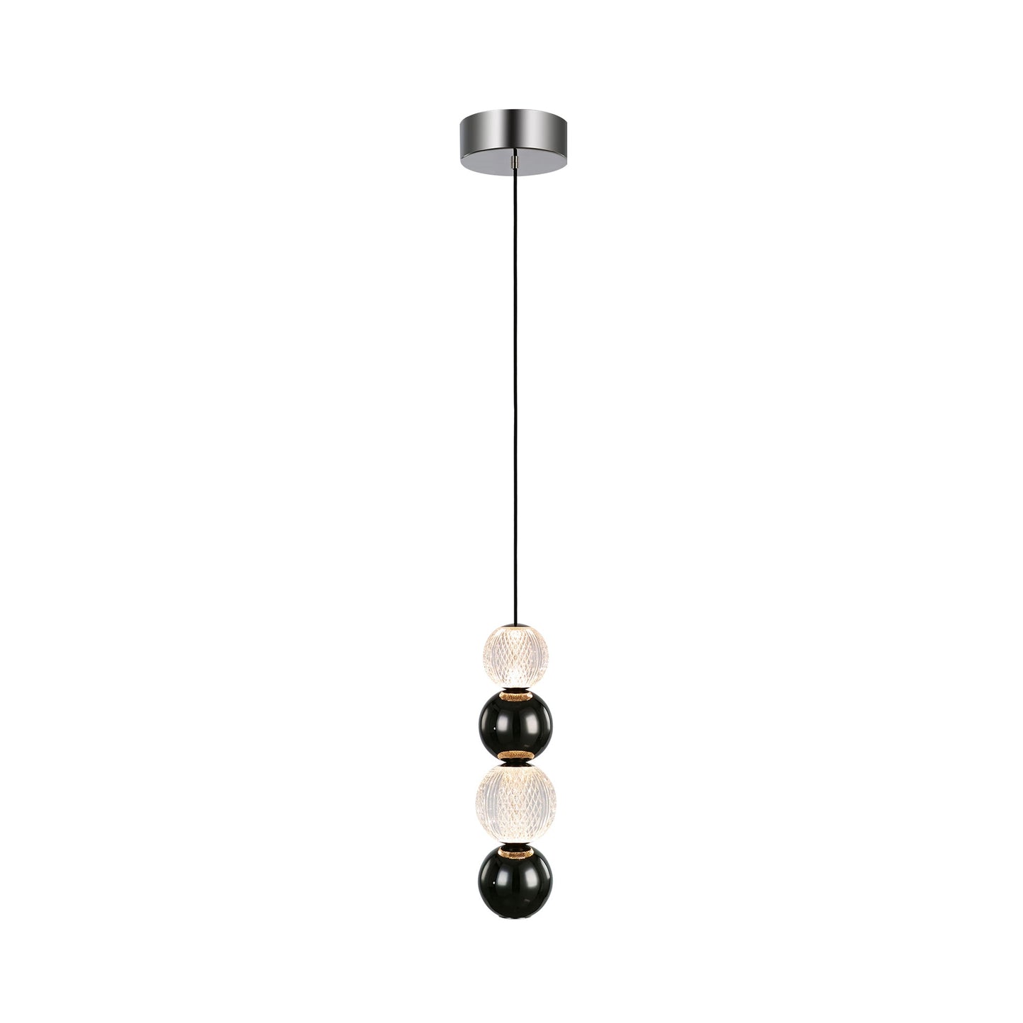 Onyx LED Pendant Light in Polished Nickel.