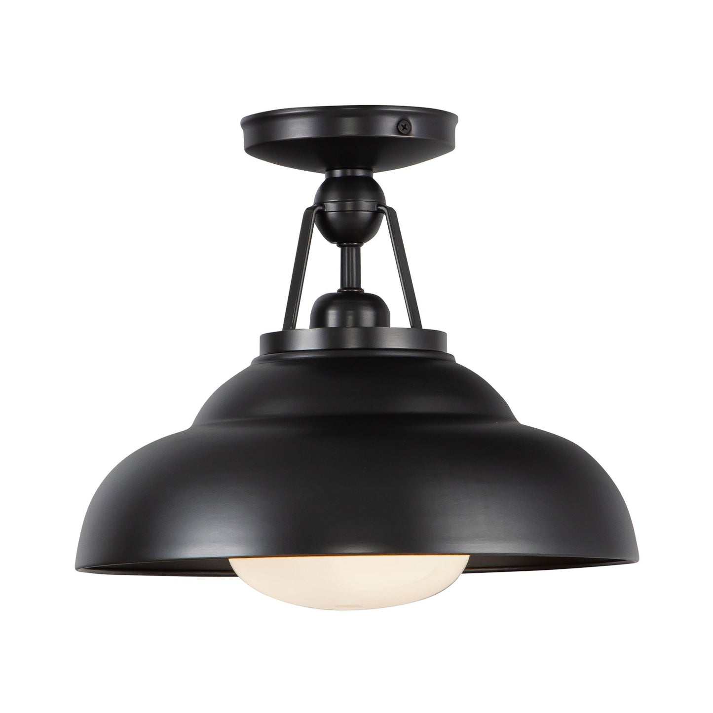 Palmetto Semi Flush Mount Ceiling Light in Urban Bronze.