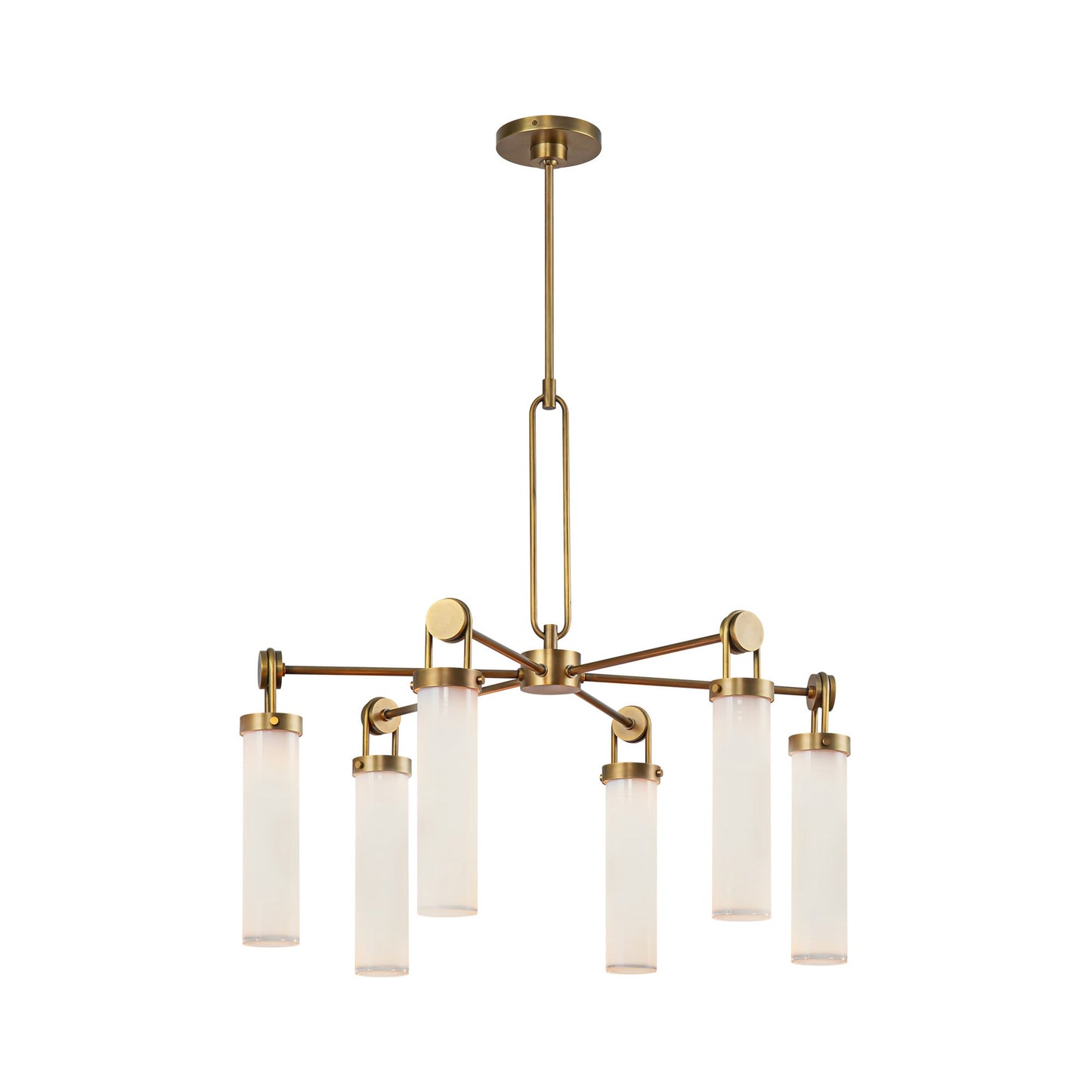 Wynwood Chandelier in Vintage Brass.