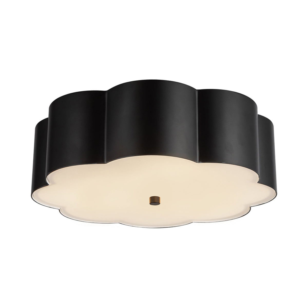 Blossom Flush Mount Ceiling Light in Matte Black.