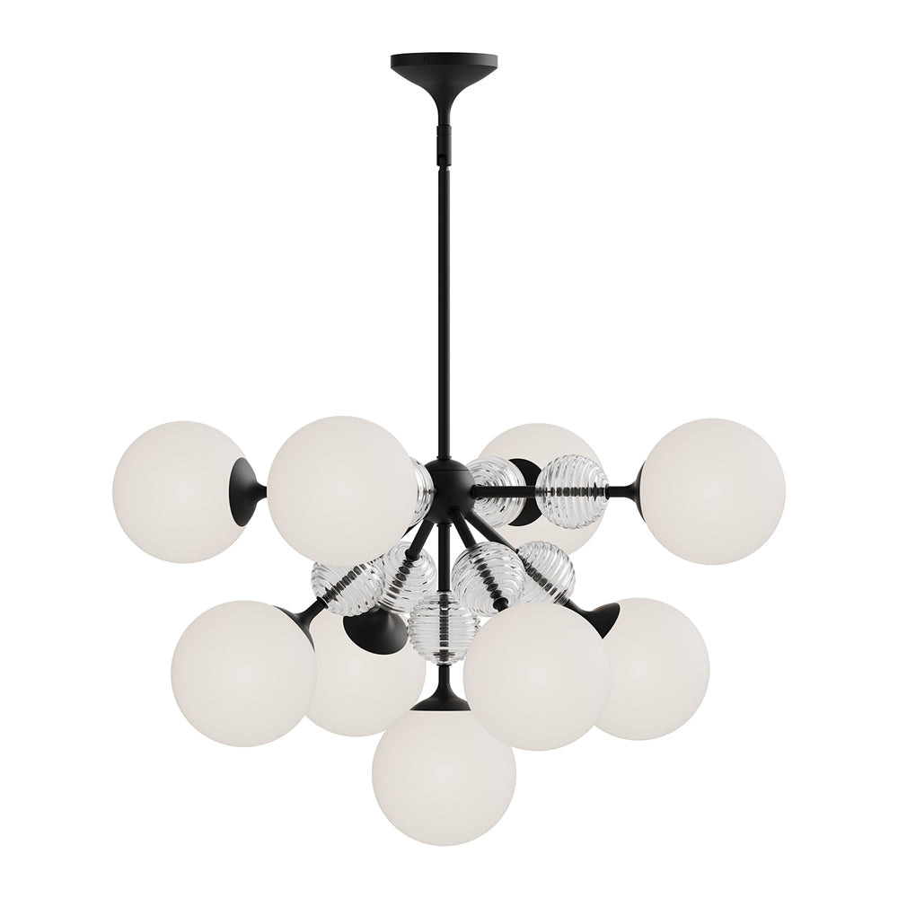 Celia Chandelier in Matte Black (9-Light).