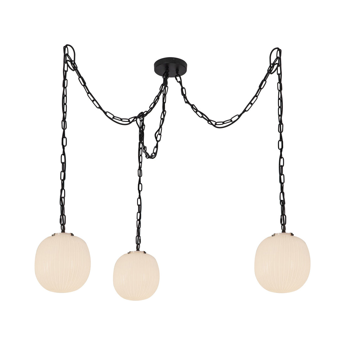 Cherise Multi Light Pendant Light in Matte Black (Large).