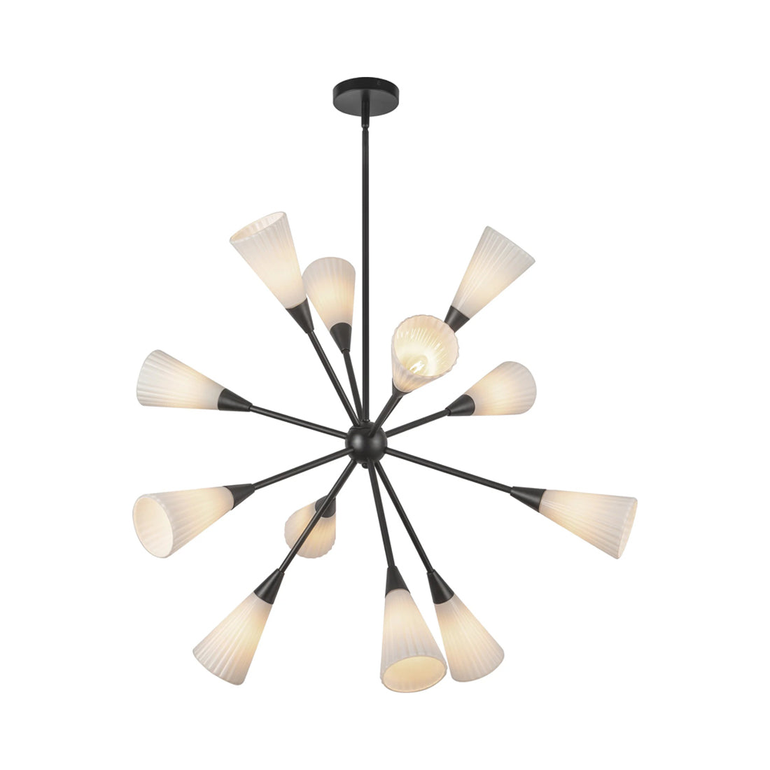Cosmo Chandelier in Matte Black.