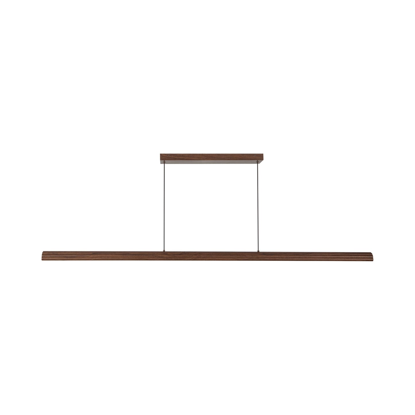 Dottie LED Linear Pendant Light in Walnut (60-Inch).