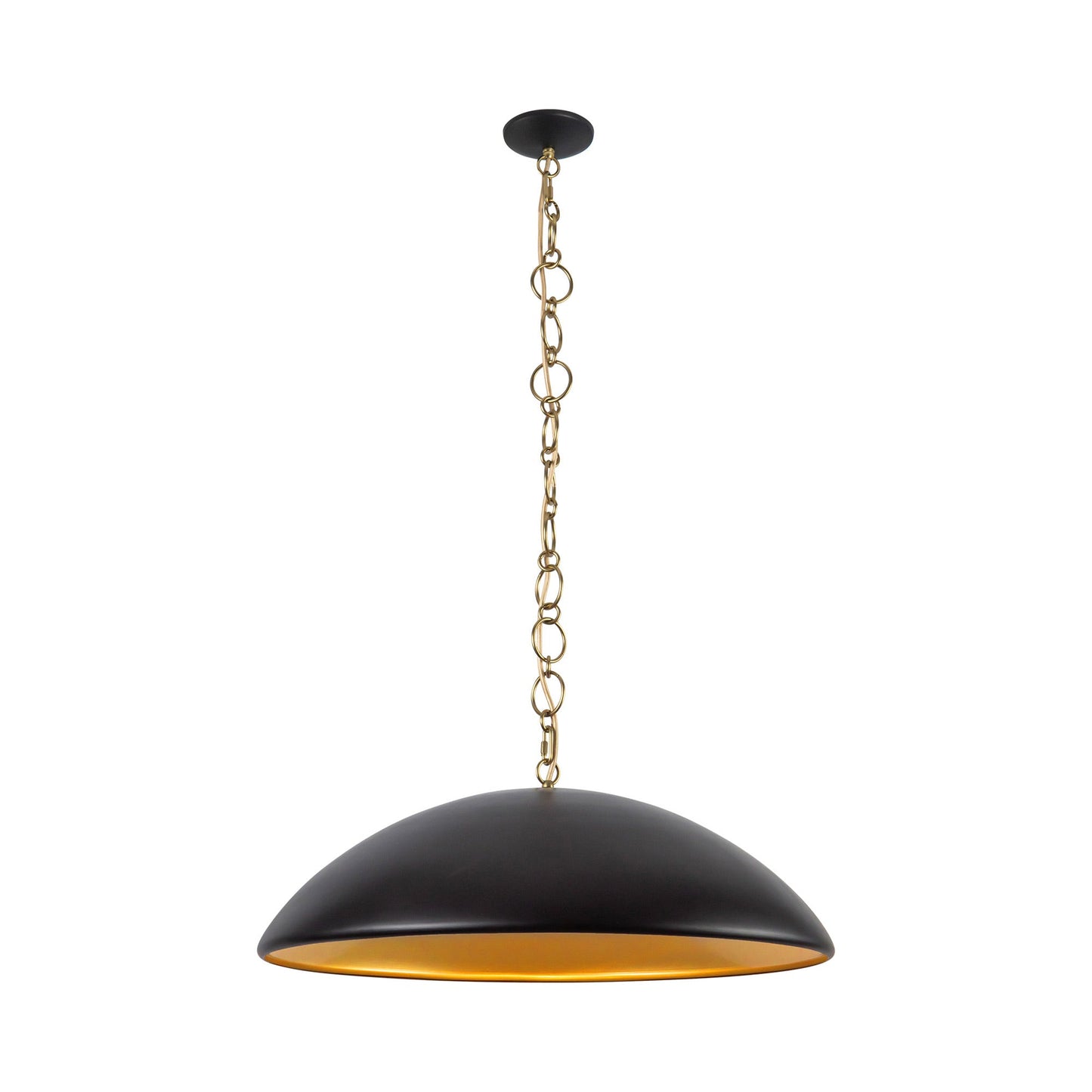 Grant Pendant Light in Matte Black (27.63-Inch).