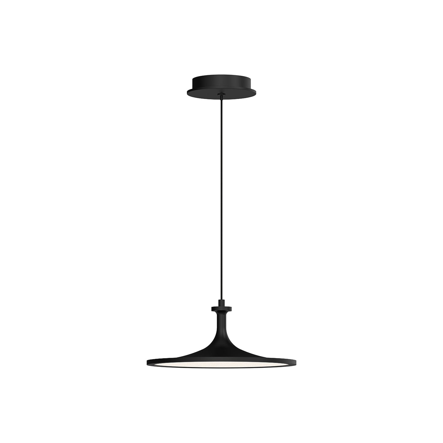 Issa LED Pendant Light in Matte Black (12-Inch).