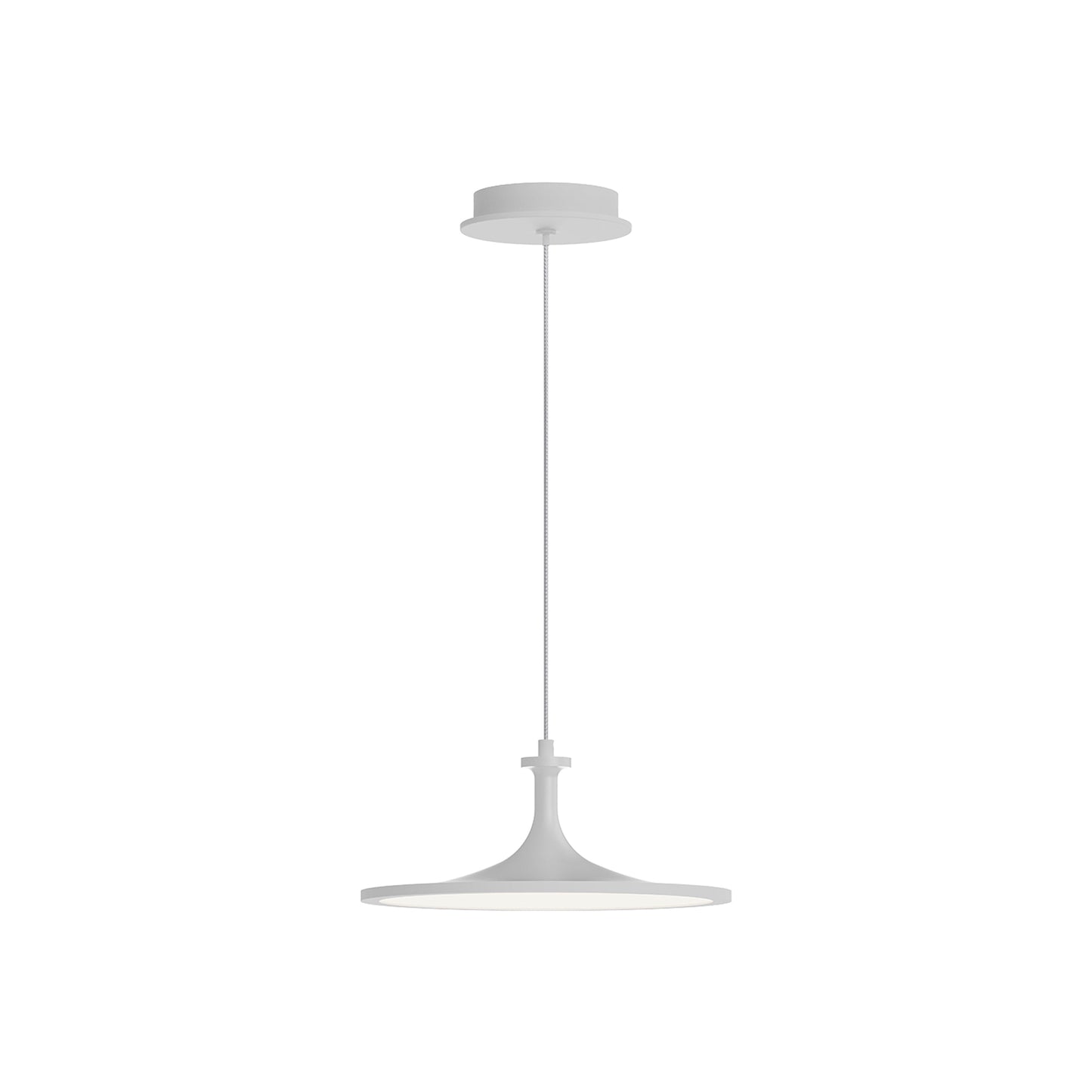Issa LED Pendant Light in White (12-Inch).