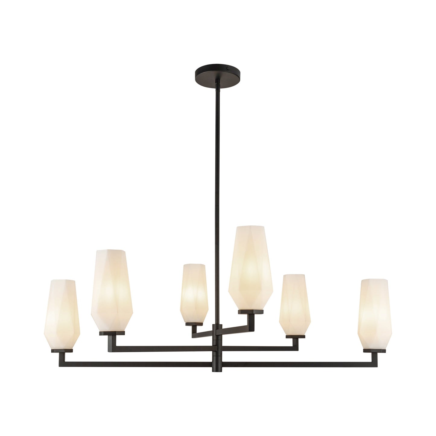 Krysta Chandelier in Matte Black.