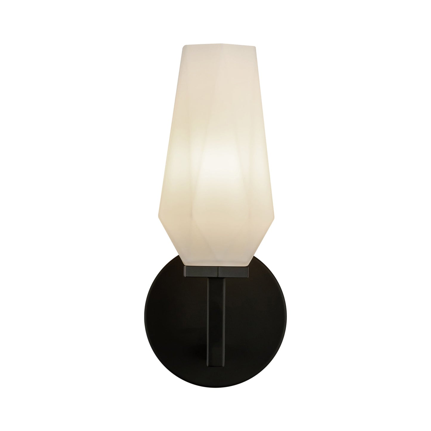 Krysta Vertical Bath Wall Light in Matte Black.