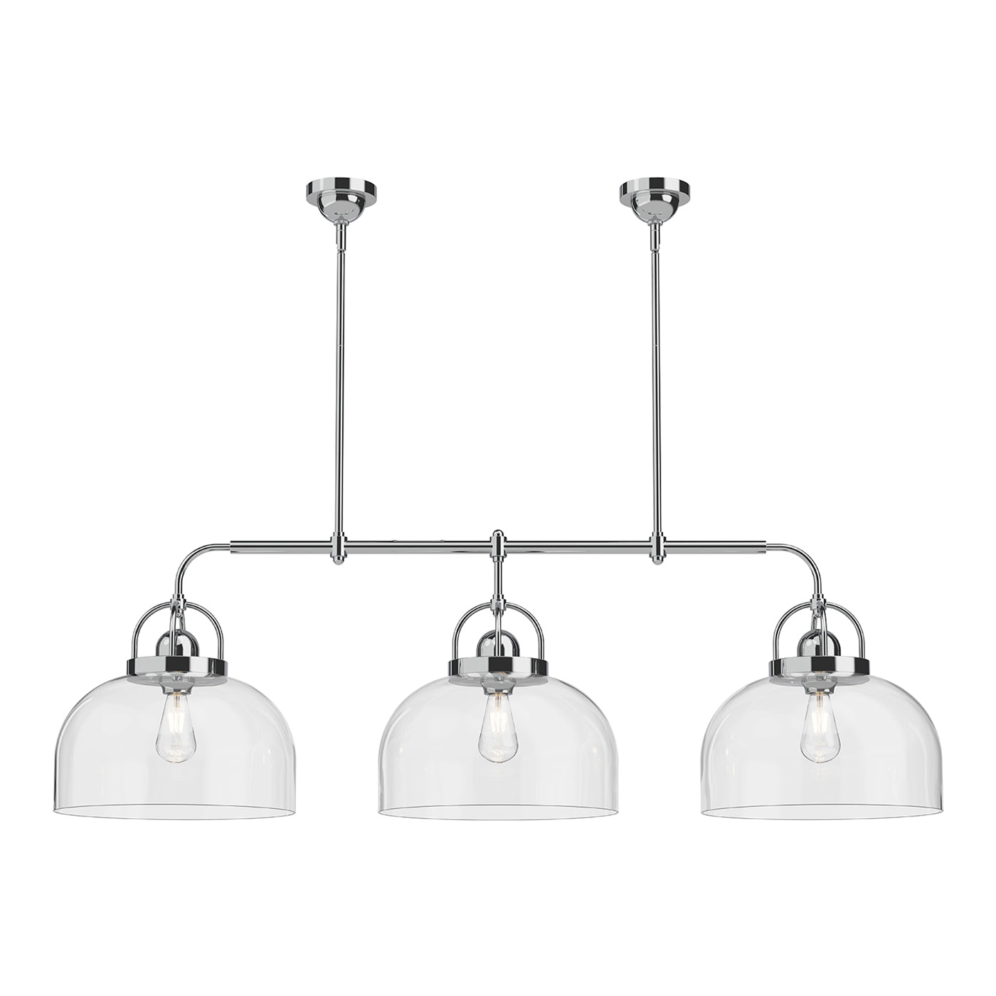 Lancaster Linear Pendant Light in Chrome.