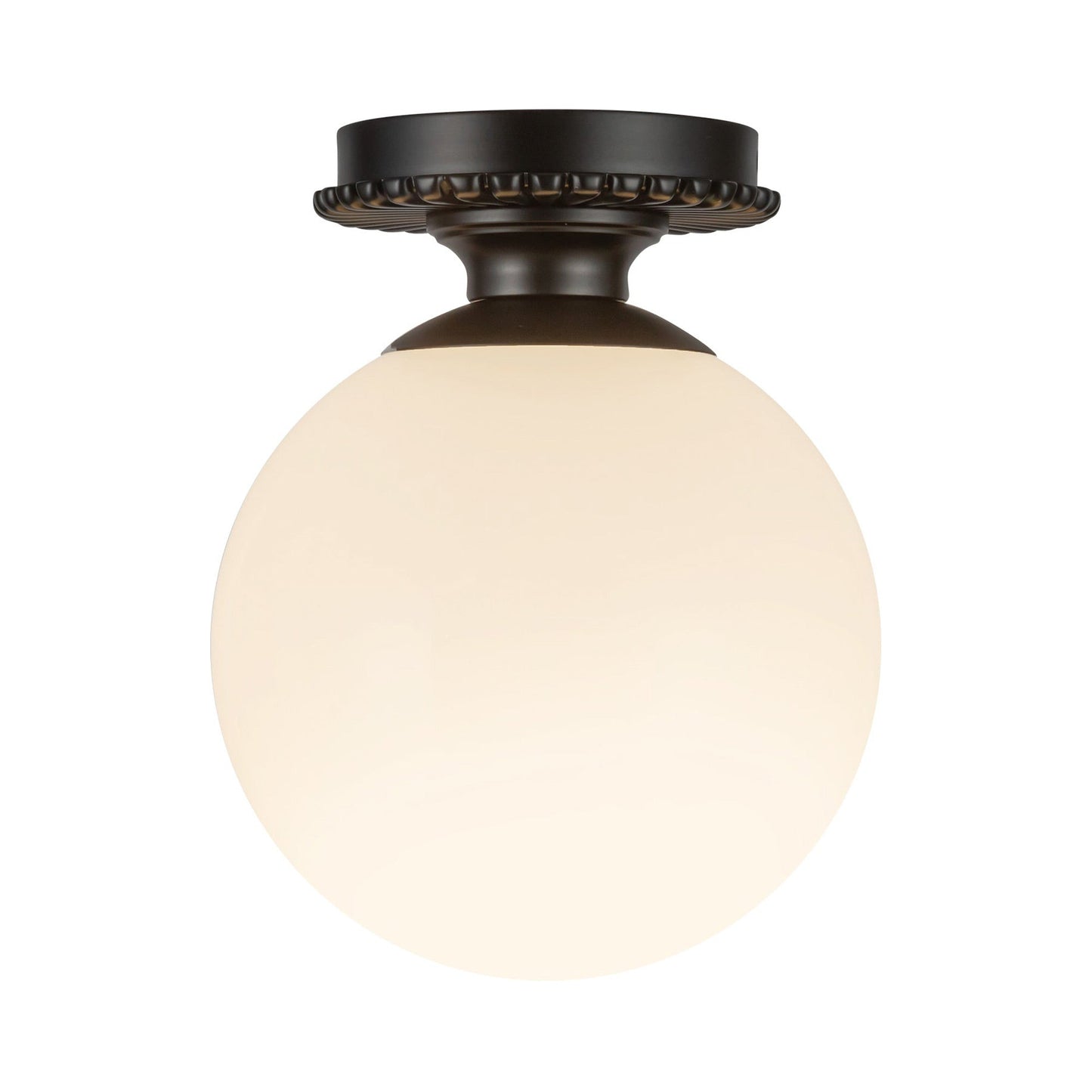 Otis Semi Flush Mount Ceiling Light in Matte Black.