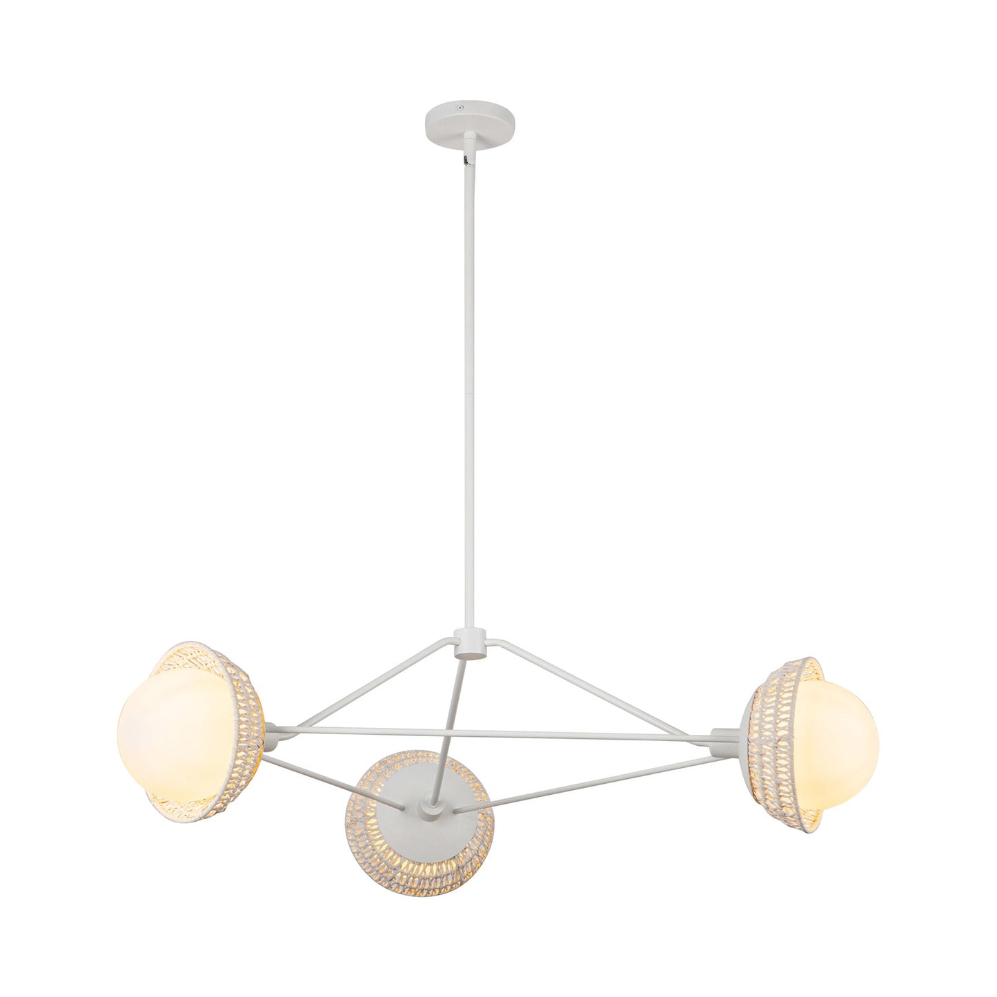 Perth Chandelier in White.