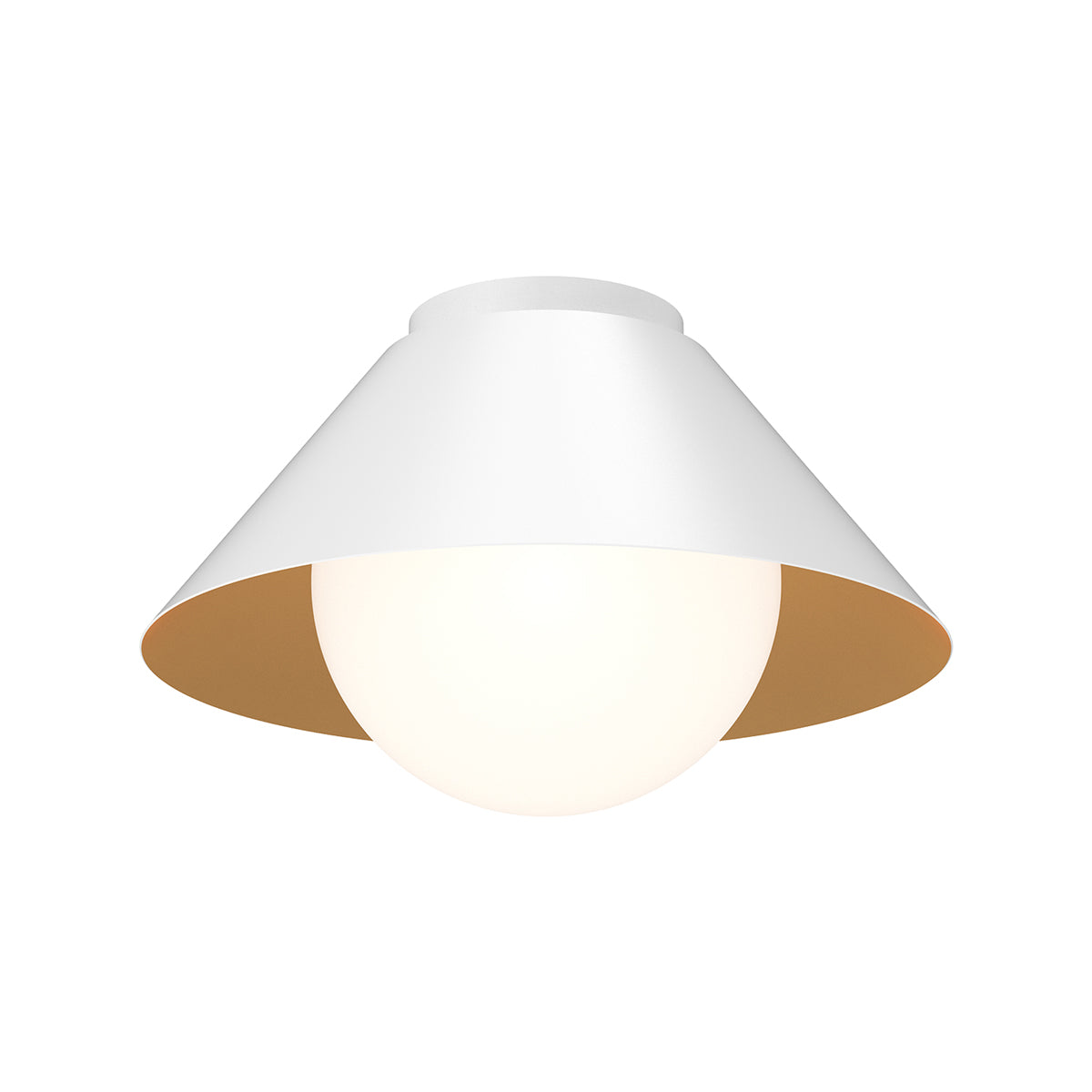 Remy Flush Mount Ceiling Light in White.