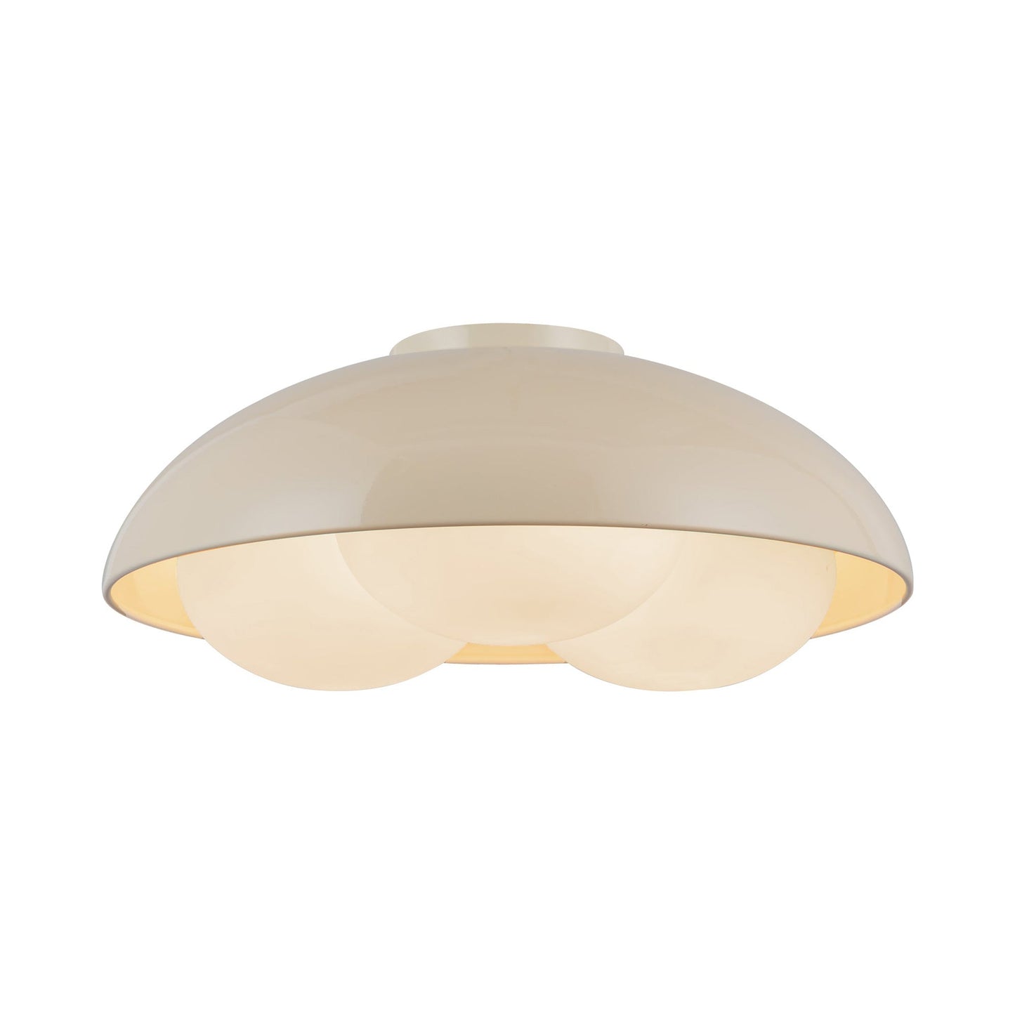 Robyn Flush Mount Ceiling Light in Pearl White.