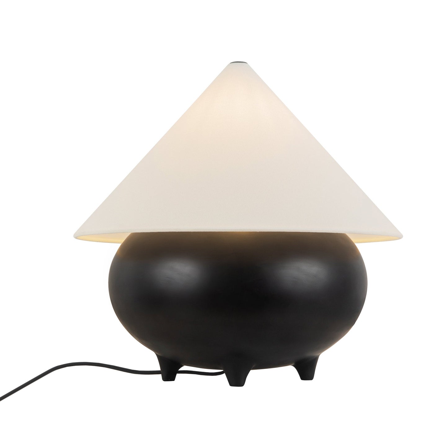 Rowan Table Lamp in Matte Black.