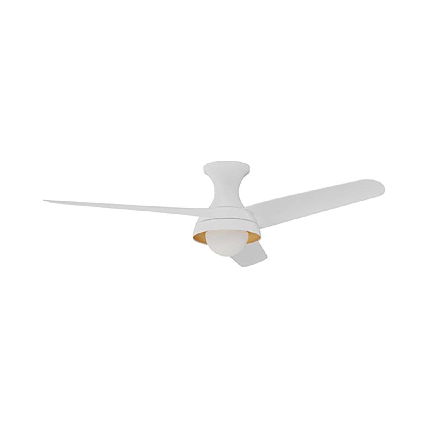 Rubio LED Flush Mount Ceiling Fan in White.