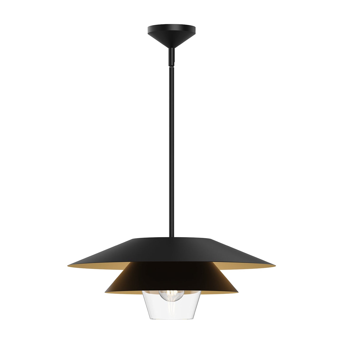 Tetsu Pendant Light in Matte Black (19.5-Inch).