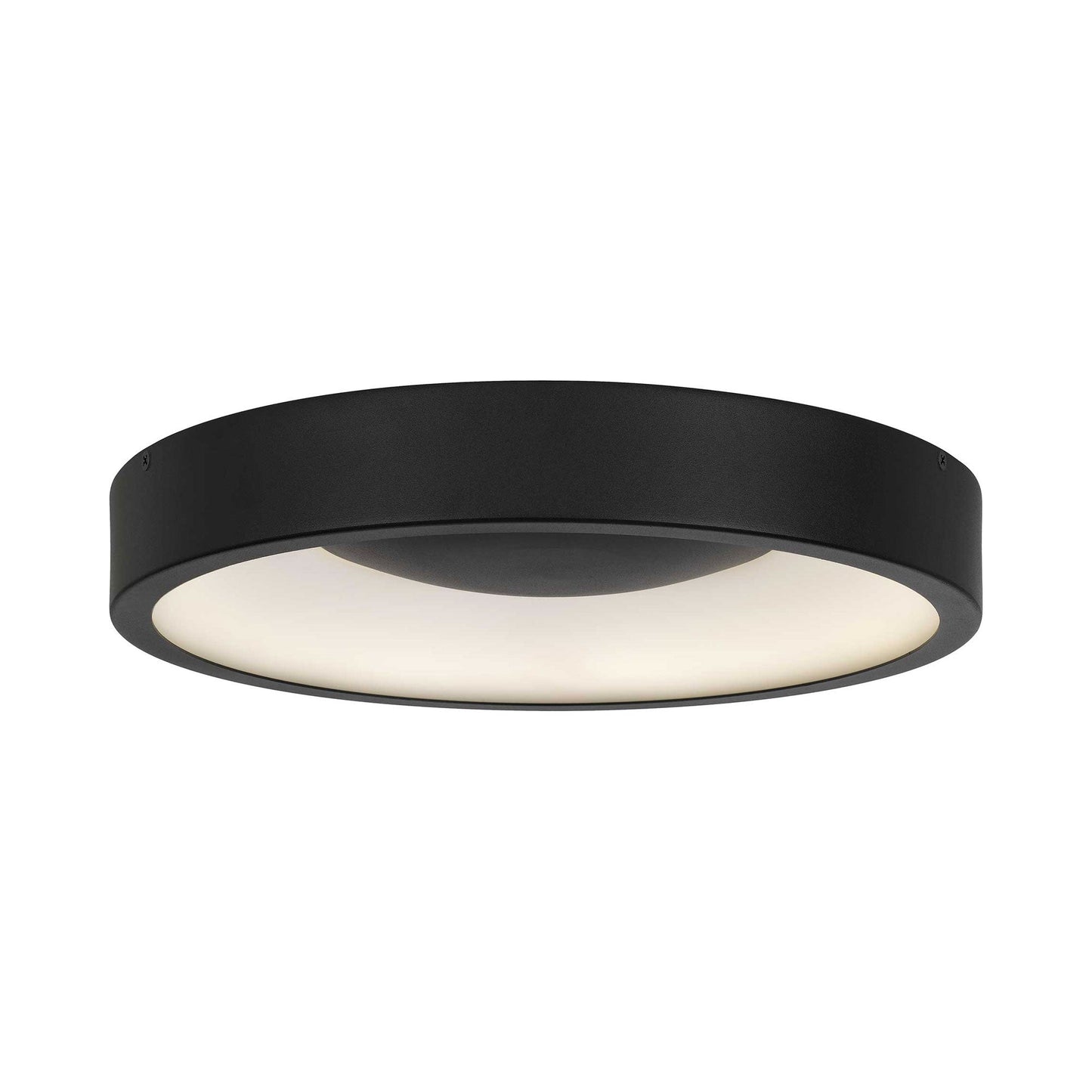 Stellar Outdoor LED Flush Mount Ceiling Light in Sand Black (14-Inch).
