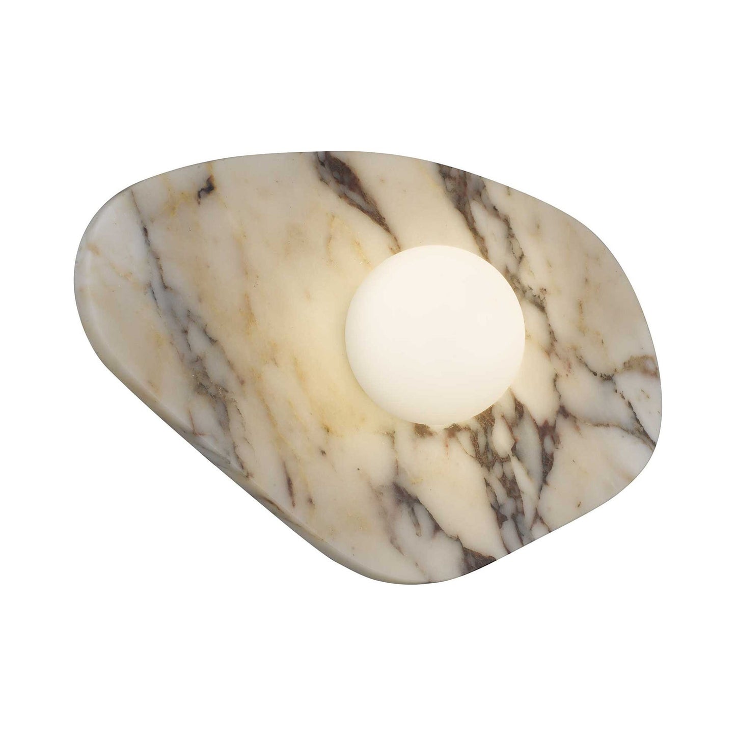 Tenere Outdoor LED Wall Light in White/Black Marble.