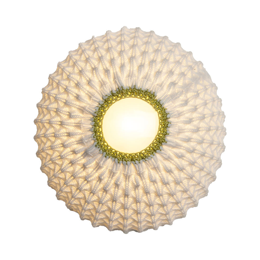 Knitted Allti Ceiling / Wall Light in White (Large).