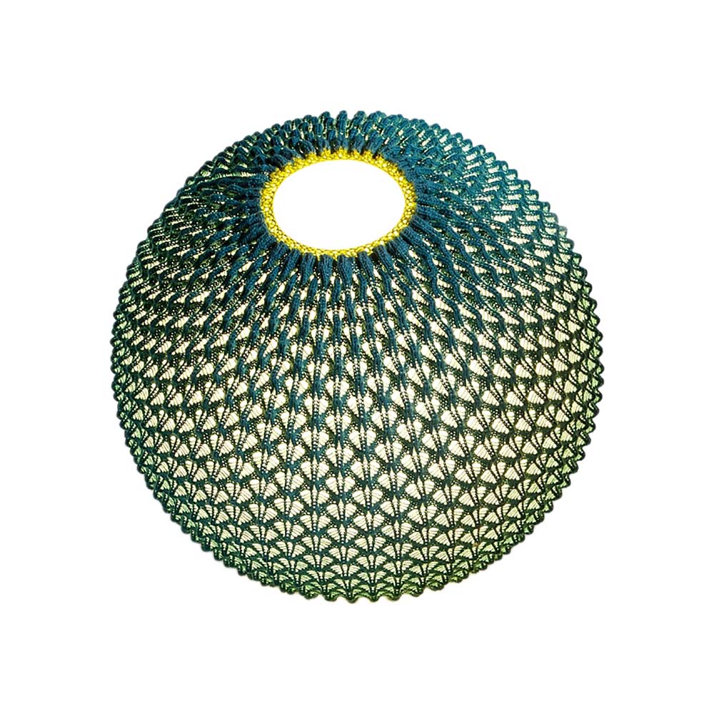 Knitted Free Floor Lamp in Turquoise (Large).